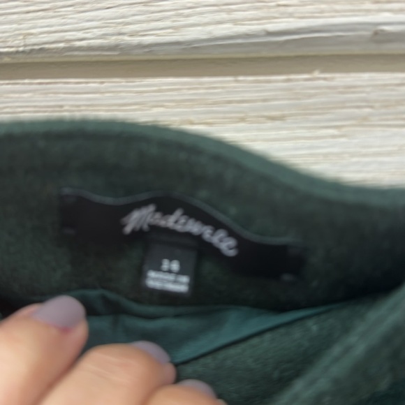 Madewell Uptown Zip Mini Skirt in Green - Sz 14 - Picture 5 of 6